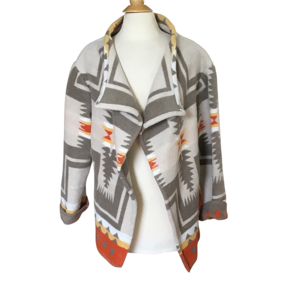 Adore Designs Aztec Southwestern Fleece Blanket Jacket
